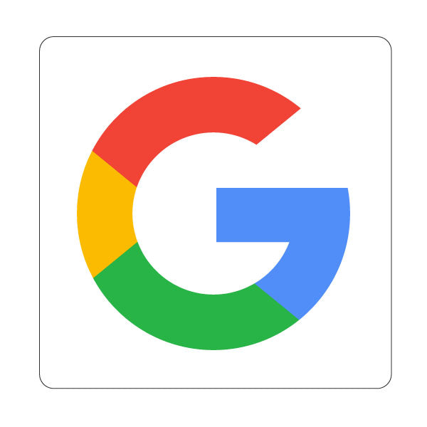 Google logo with red, orange, yellow, green, and blue colors on a white background