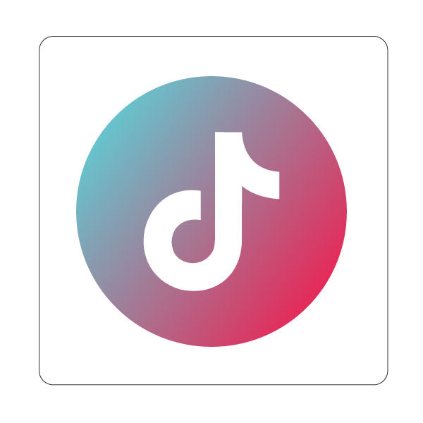 Gradient circle with TikTok logo in the center